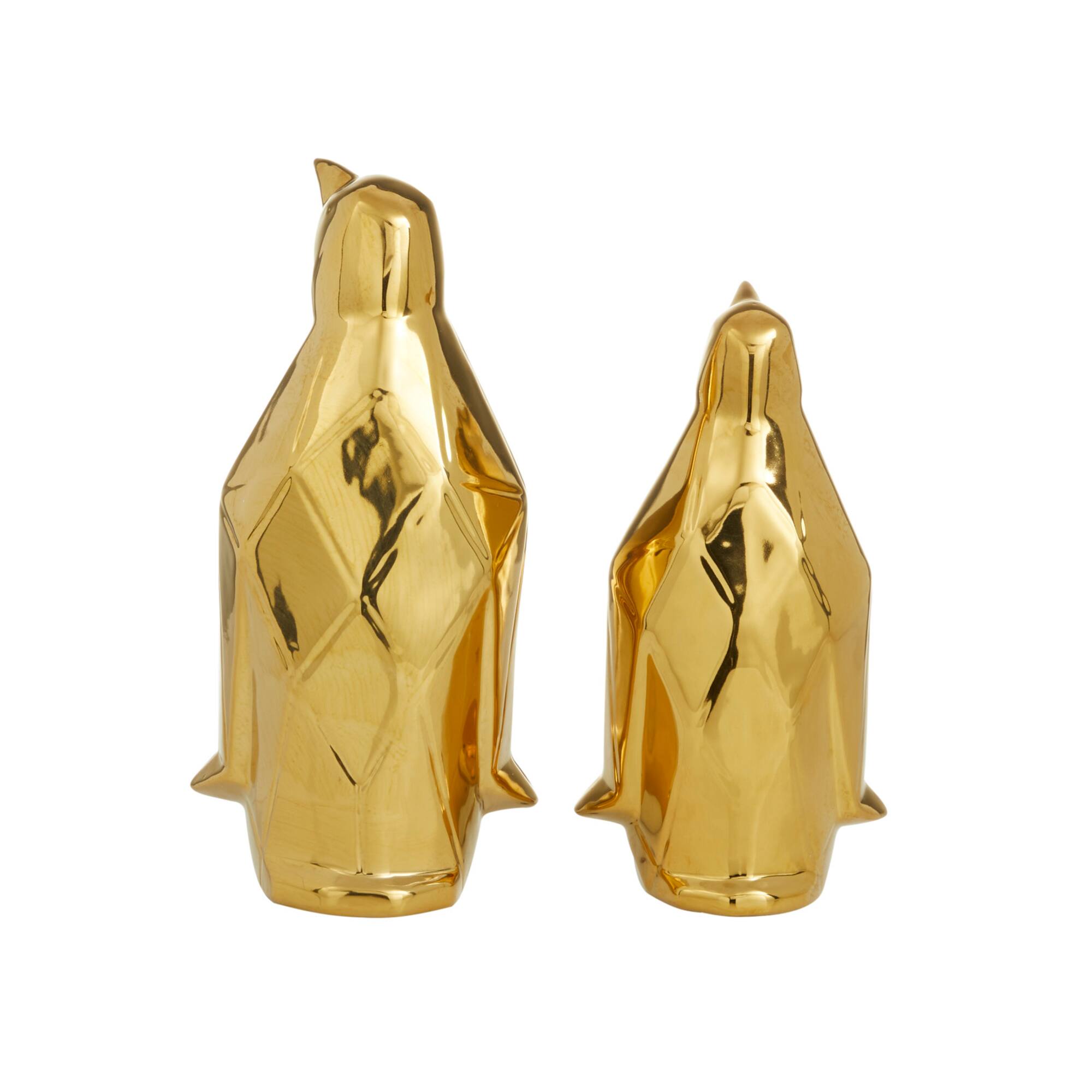 CosmoLiving by Cosmopolitan Gold Porcelain Glam Sculpture, 11" x 9"